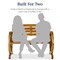 Best Choice Products 2-Person Wooden Wagon Wheel Bench for Patio, Garden, Outdoor Lounging w/ Rustic Design